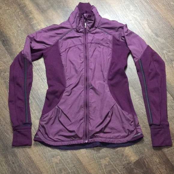 Lululemon Can't Stop Jacket Hyper Stripe Plum - Picture 1 of 10